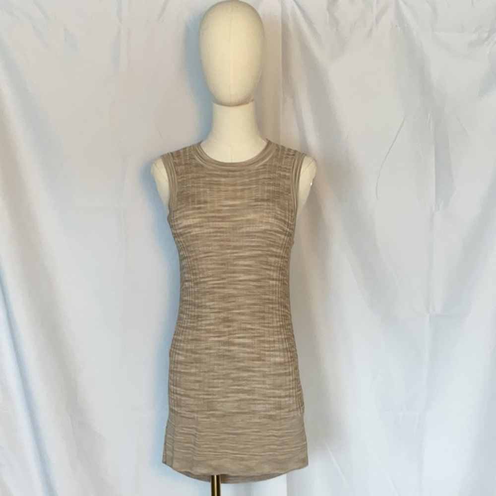 Ted Baker London Natural tan ribbed dress Size 2